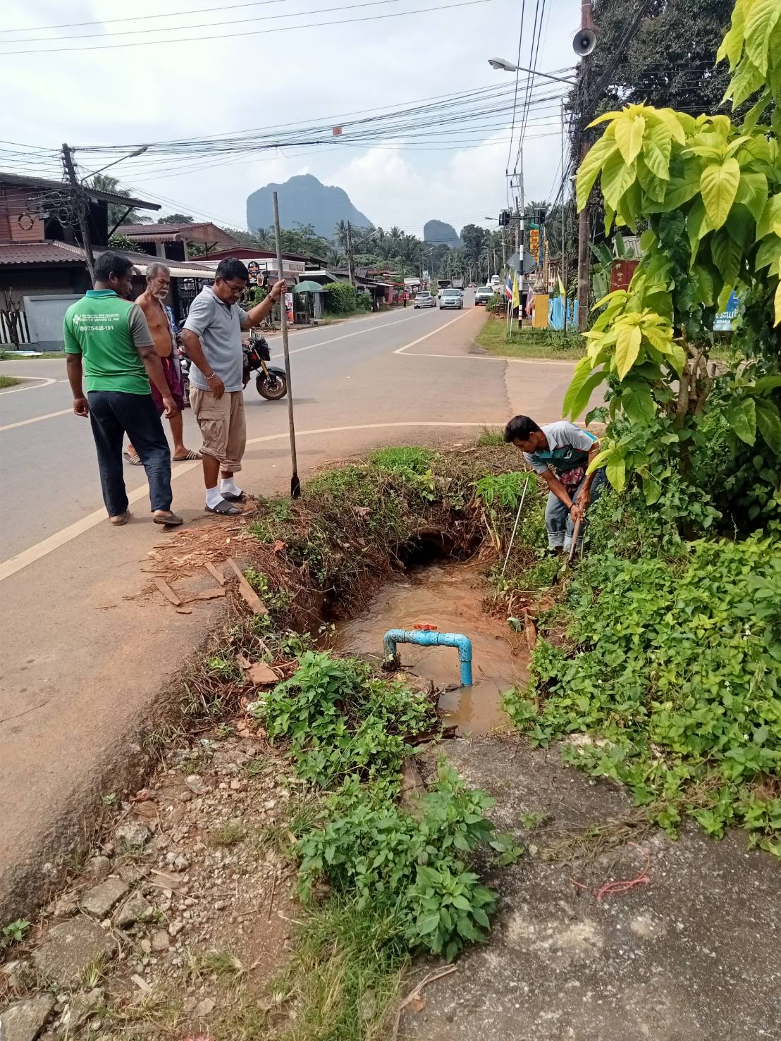 ซ่อมแซมท่อประปาชำรุด หมู่ที่ 1 บ้านในสระ